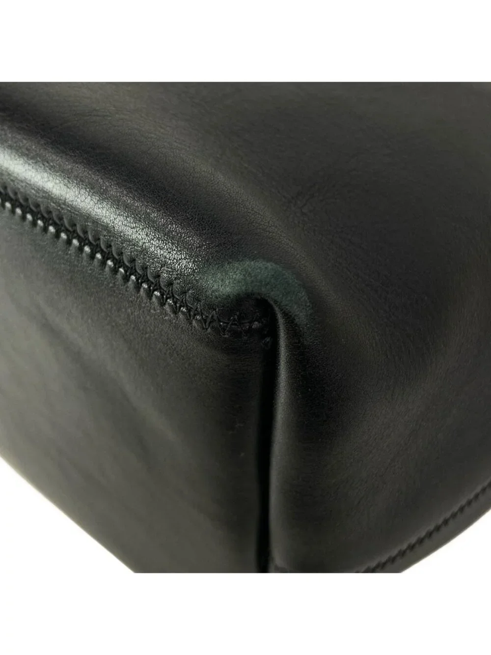 Celine Tote Cabas Phantom Studs Black Silver Leather